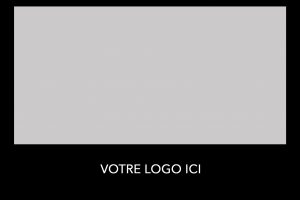 Cadre noir pour impression photobooth avec logo personnalisé