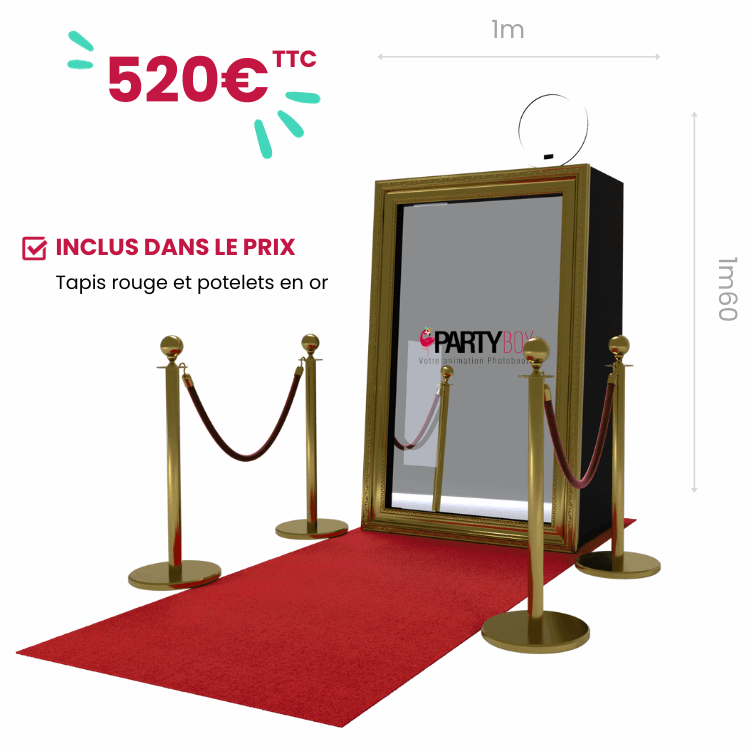 Dimensions Photobooth Miroir Partybox